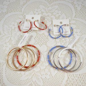 Lane Bryant Red Blue Metal Bracelets Hoop Earrings